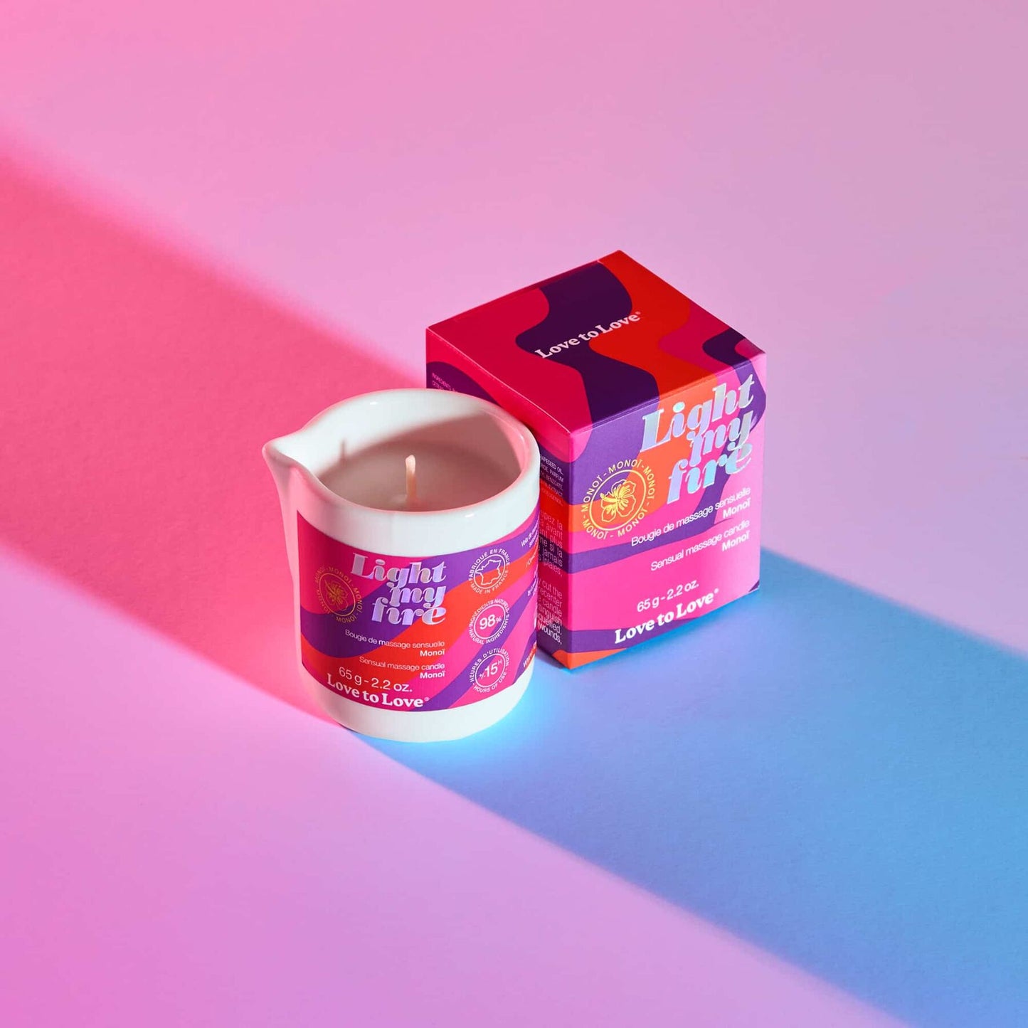 Масажна свічка Love To Love LIGHT MY FIRE Monoi (65 мл)