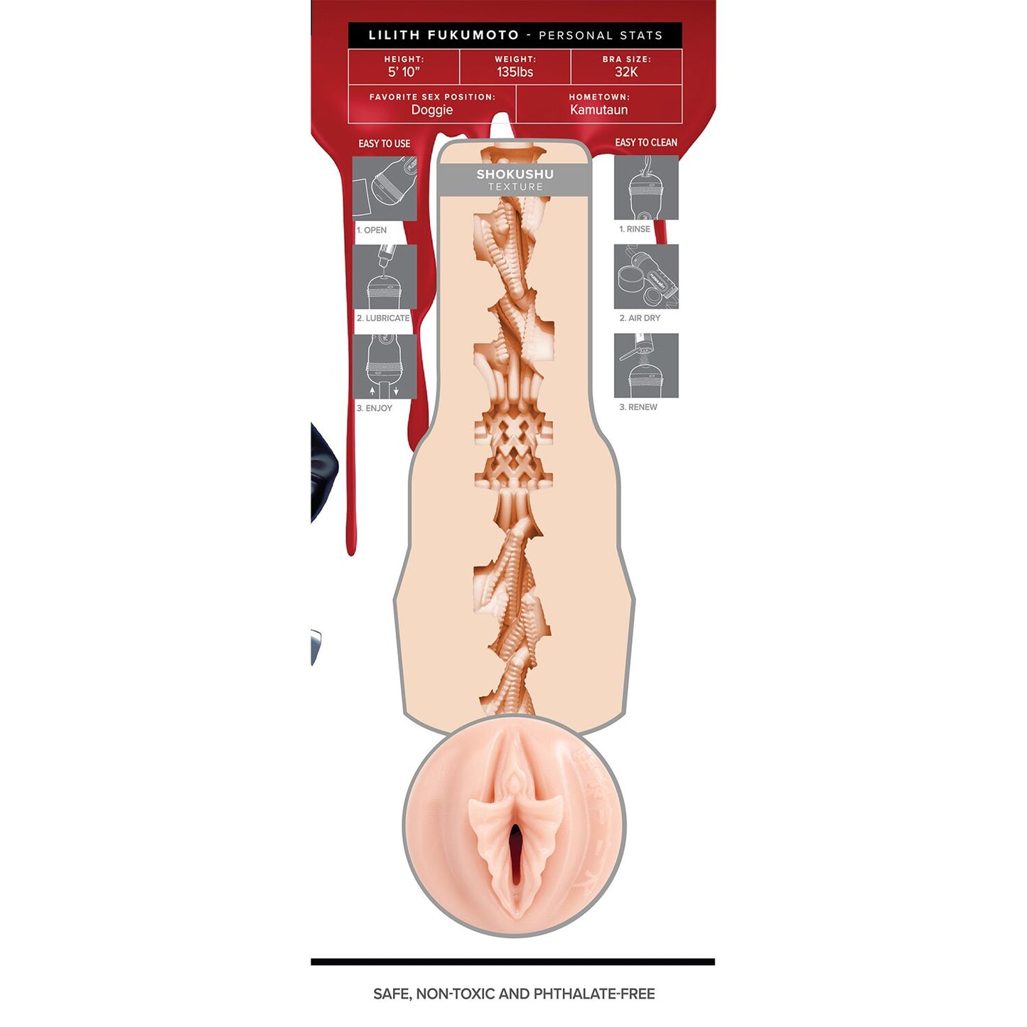 Мастурбатор Fleshlight Fantasy Lilith Fukumoto Shokushu, дуже ніжний, фентезійний канал