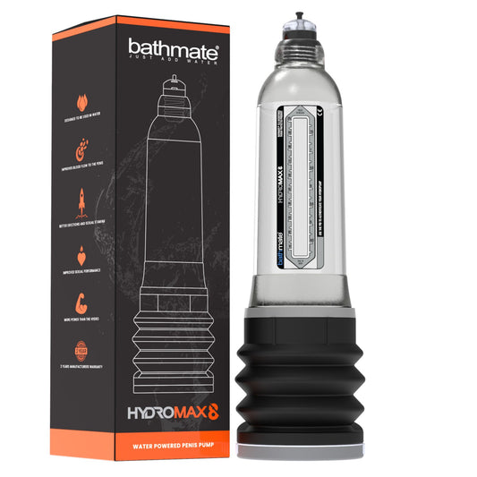Гідропомпа Bathmate Hydromax 8 Clear, для члена довжиною від 15 до 20 см, діаметр до 5,5 см