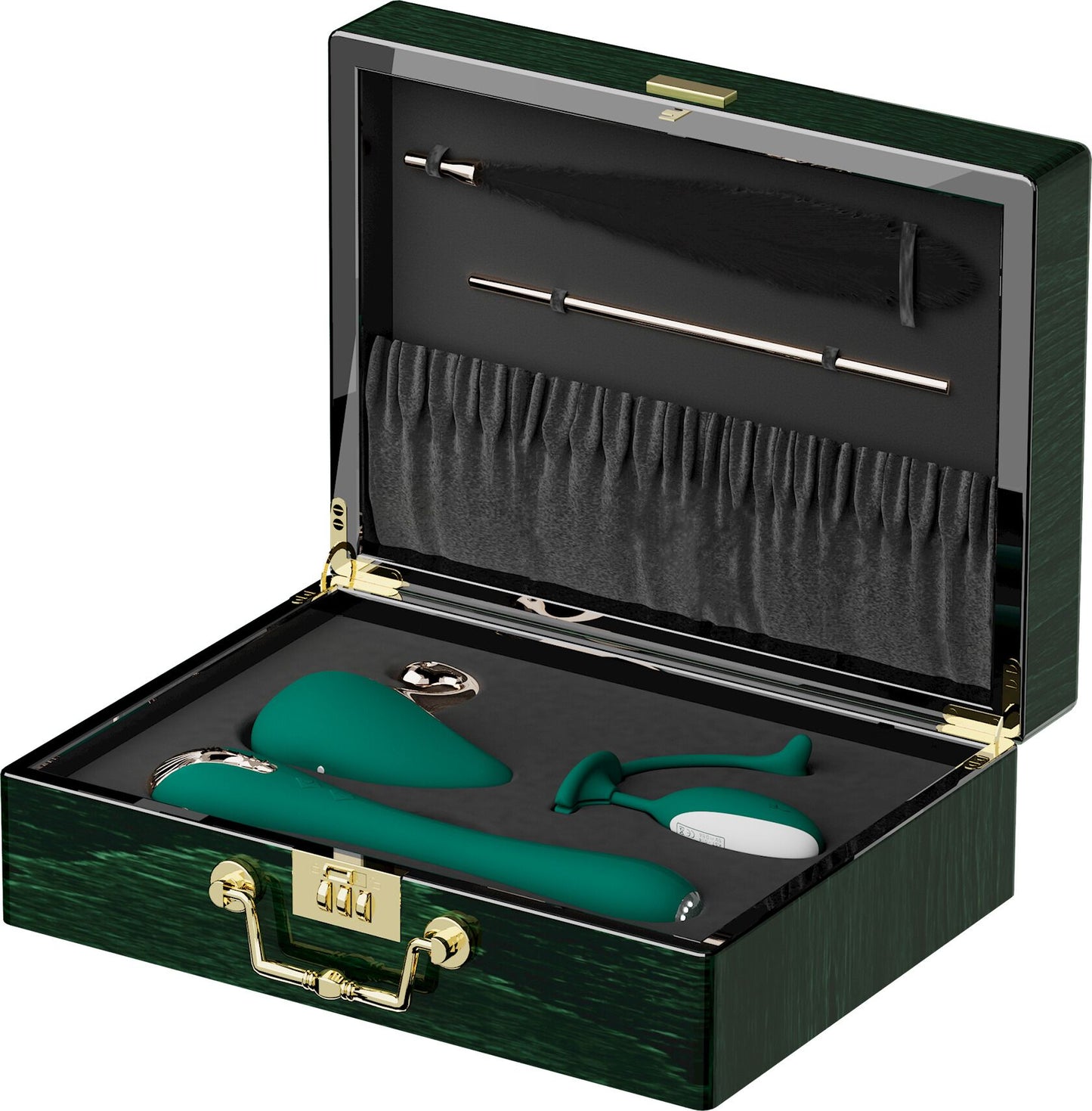 Набір Knight Jenay Pandora Box: вакуумний вібратор, вібратор з камерою, віброяйце, лоскітка, стрічка