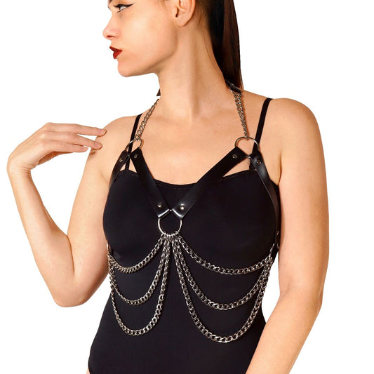 Жіноча портупея Art of Sex - Louise чорна XS-2XL, екошкіра