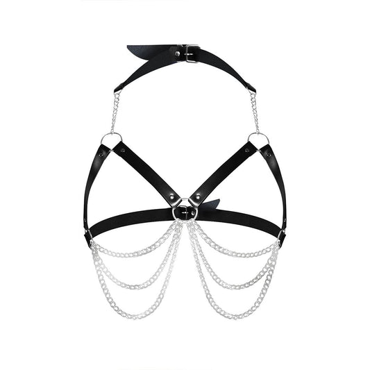 Жіноча портупея Art of Sex - Louise чорна XS-2XL, екошкіра