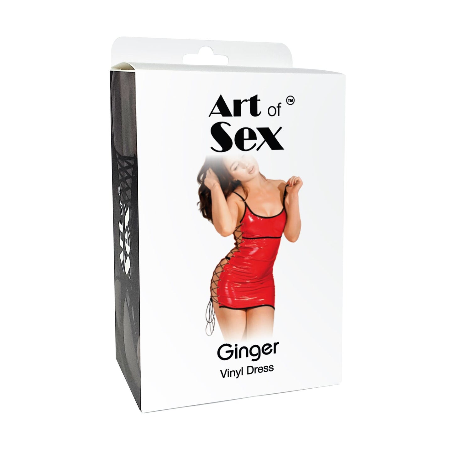 Сексуальна лакована сукня на шнурівці Art of Sex - Ginger чорна XS-M