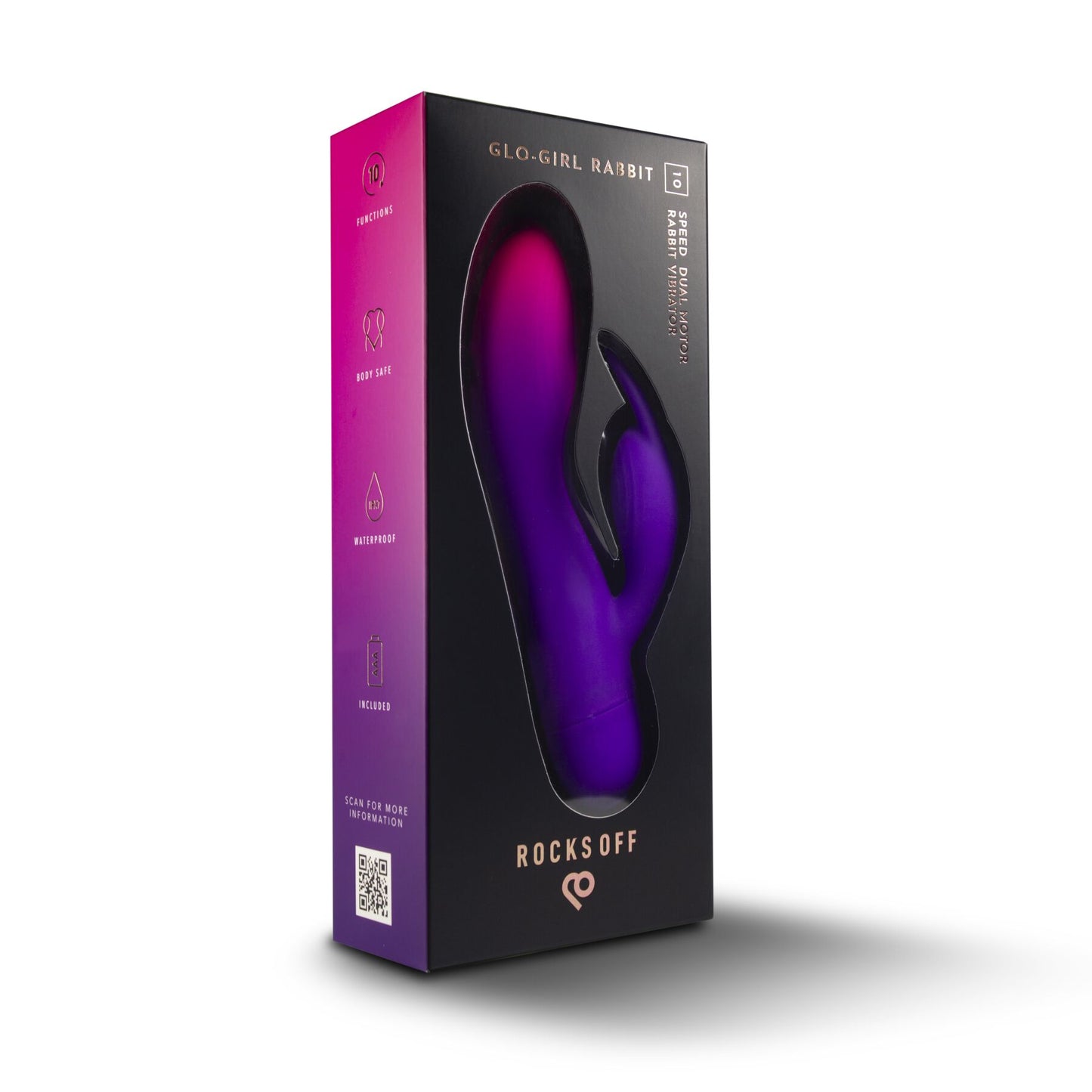 Вібратор-кролик Rocks Off Glo Girl - Rabbit