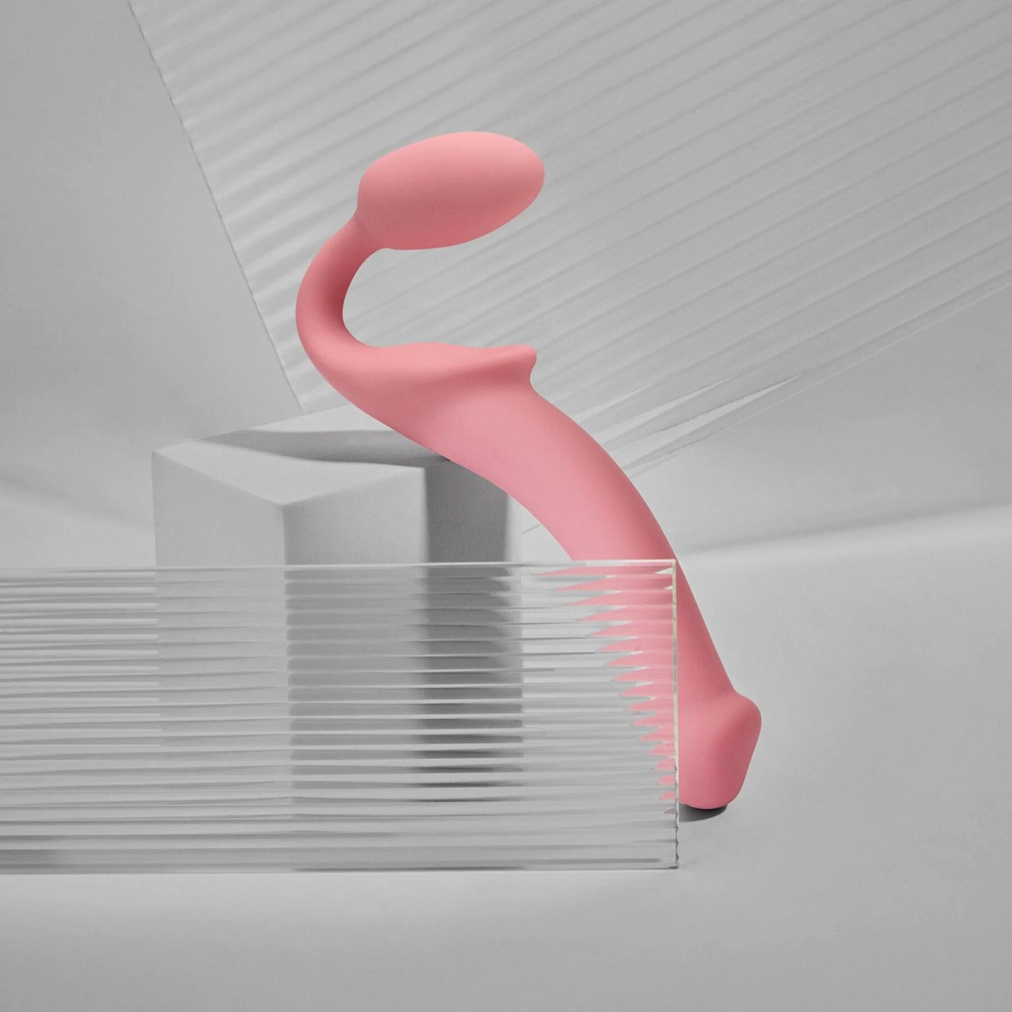 Безремінний страпон Strap-On-Me Rose M, повністю регульований, діаметр 3,3 см