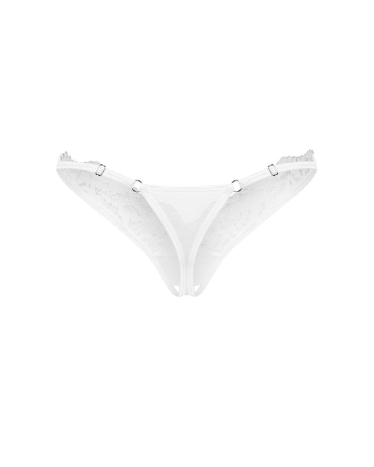 Трусики Obsessive Arrowel White crotchless thong 2XL/3XL