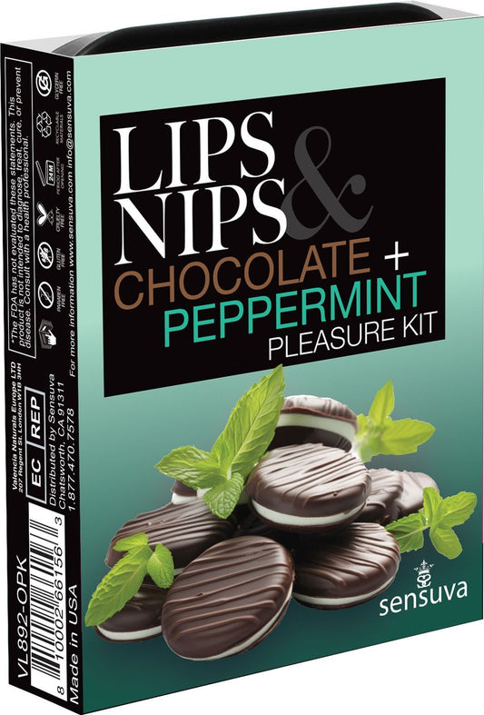 Подарунковий набір Sensuva Lips & Nips Pleasure Kit - Chocolate Peppermint 2 x 4г
