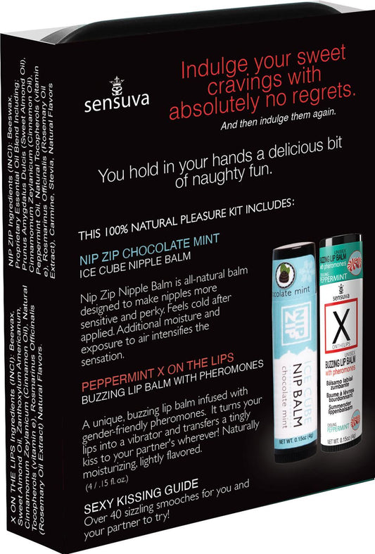 Подарунковий набір Sensuva Lips & Nips Pleasure Kit - Chocolate Peppermint 2 x 4г