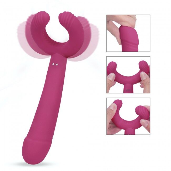 Вібратор для пар Love To Love PLEASE ME - PLUM STAR з трьома моторами, гнучкий