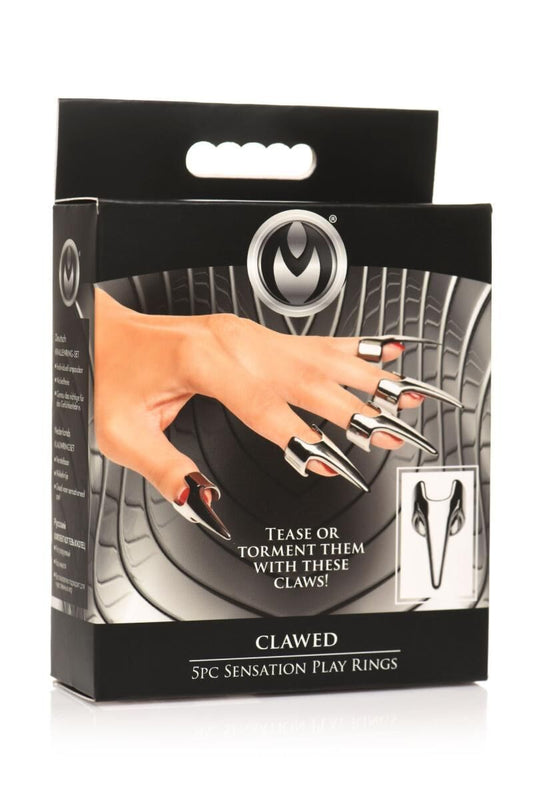 Набір кілець з кігтями Master Series Five-Piece Sensation Claw Rings - Silver (м'ята упаковка!!!)