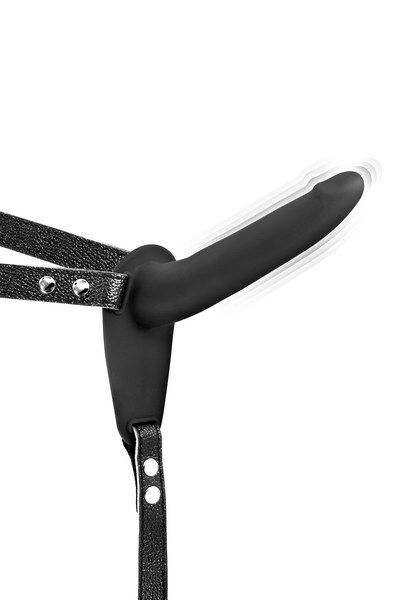Страпон з вібрацією Fetish Tentation Vibrating Strap-On with Dildo Black (м'ята упаковка!!!)