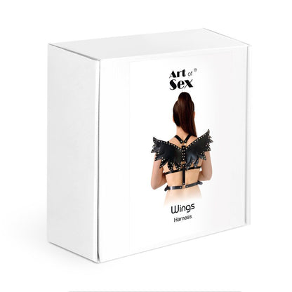Жіноча портупея Art of Sex - Wings біла XS-M, екошкіра