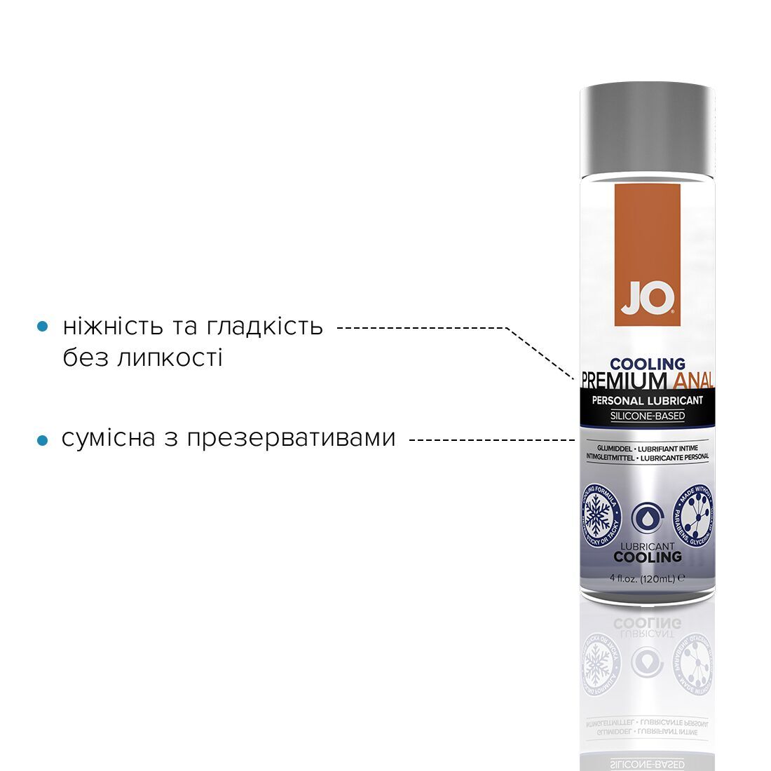 Розпродаж!!! Анальна змазка System JO ANAL PREMIUM — COOLING (120 мл) (термін 01.2026)
