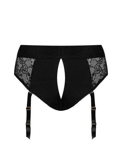 Мереживні трусики для страпона з підв’язками для панчіх Strap-On-Me DIVA HARNESS - XS