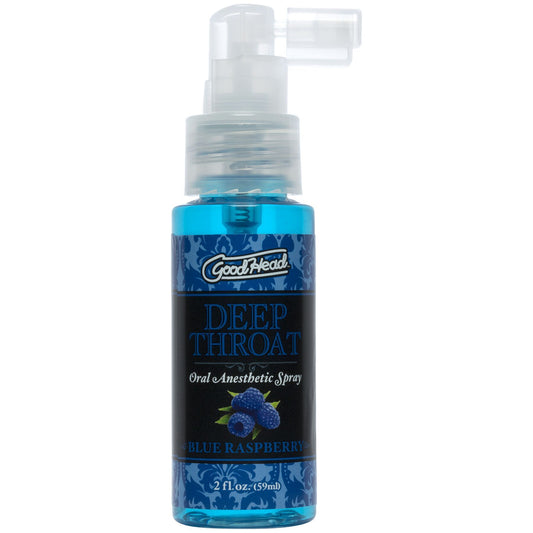 Розпродаж! Спрей для мінету Doc Johnson GoodHead DeepThroat Spray - Blue Raspberry 59мл (до 11.2025)