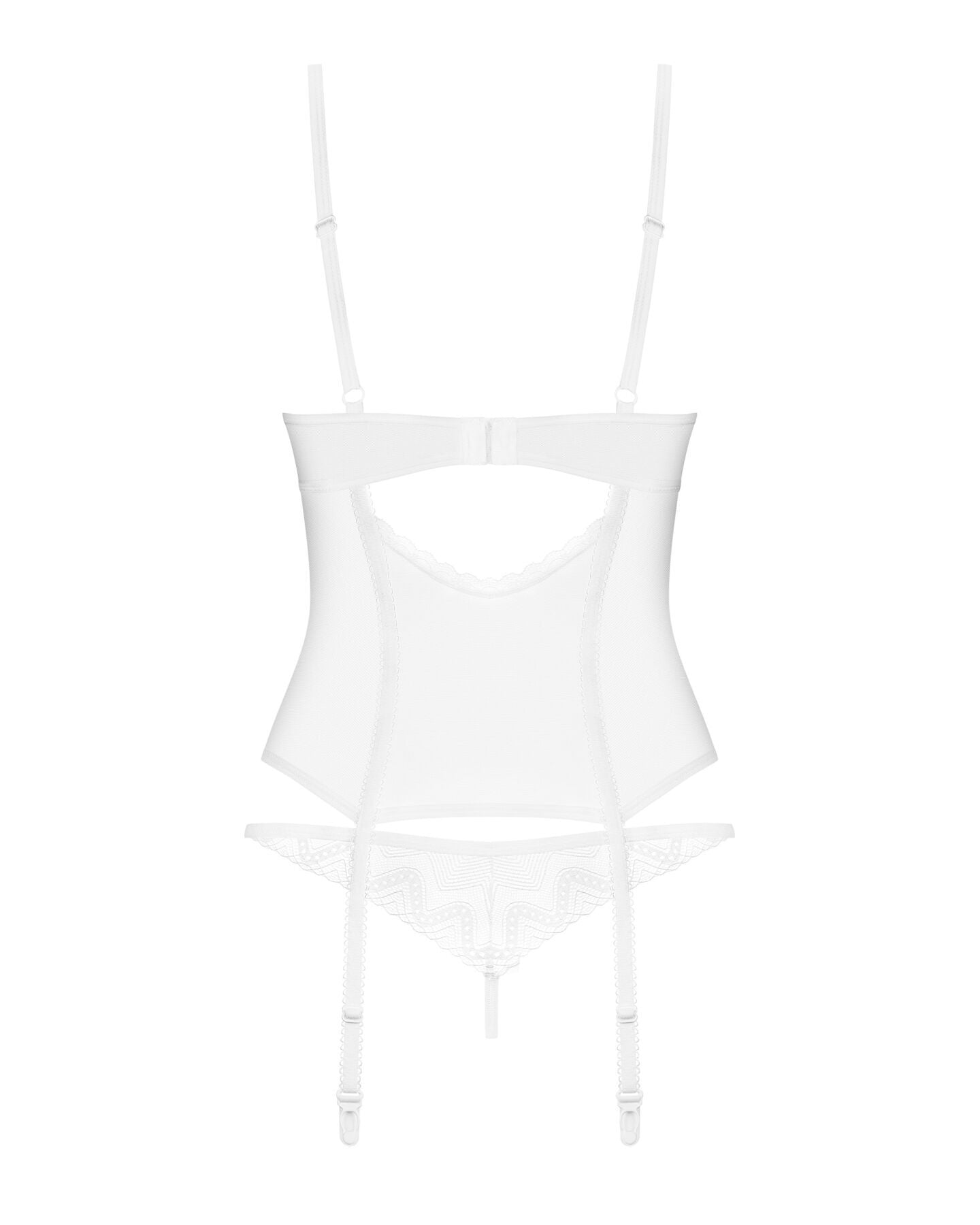 Корсет Obsessive Alissium corset & thong M/L (м'ята упаковка!!!)