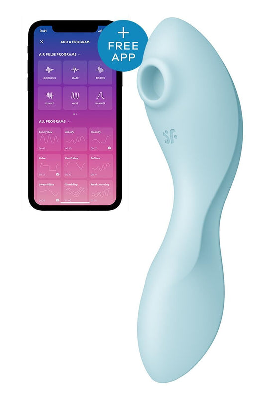 Вакуумний смарт-стимулятор із вібрацією Satisfyer Curvy Trinity 5 (Blue)  (м'ята упаковка!!!)