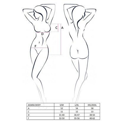 Боді-монокіні Passion ADARA BODY L/XL, black