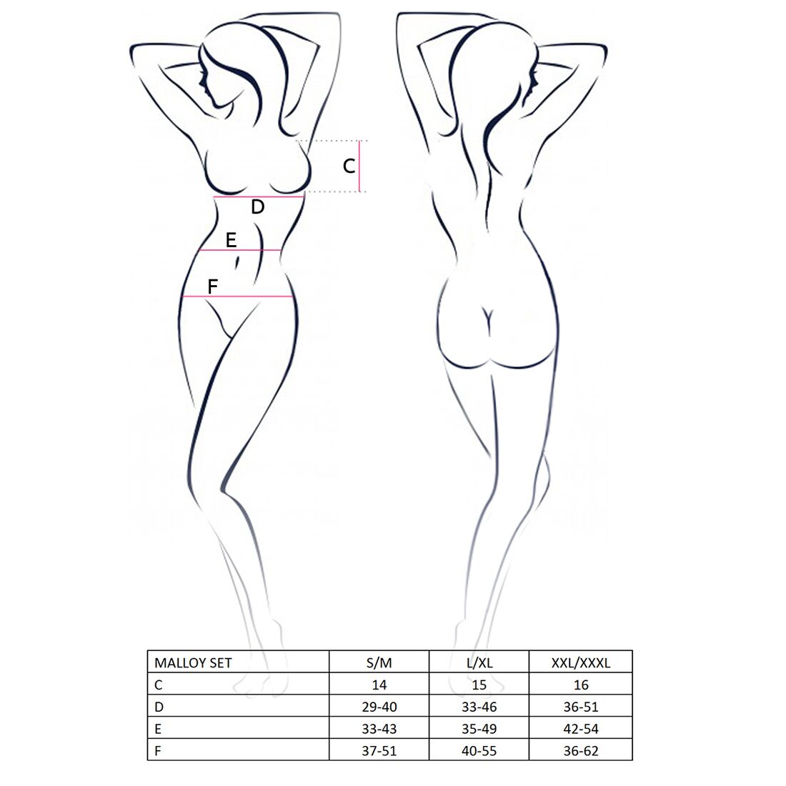Костюм зайчика Passion MALLOY SET L/XL, трусики, топік і вушка