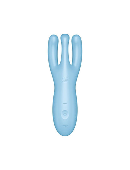 Кліторальний смарт вібратор Satisfyer Threesome 4 Blue з трьома пальчиками