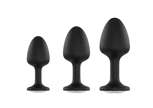 Анальна пробка Dorcel Geisha Plug Diamond L з кулькою всередині, створює вібрації, макс. діаметр 4см