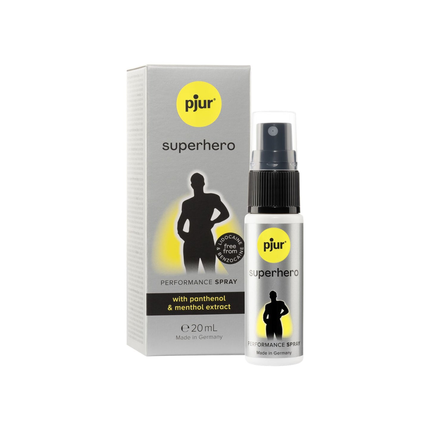 Пролонгувальний спрей pjur Superhero Spray 20 мл, всотується в шкіру, натуральні компоненти