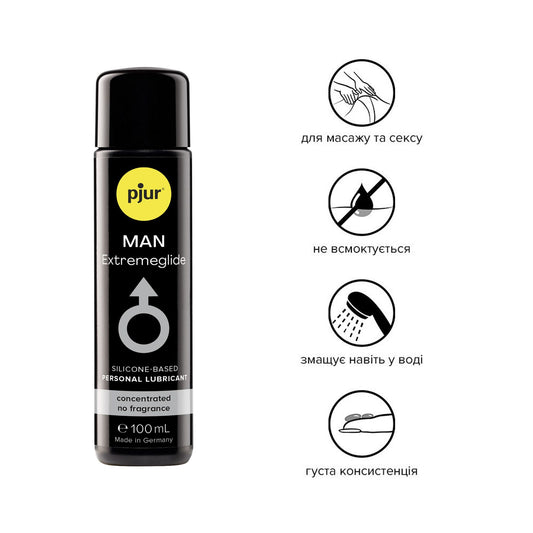 Густа силіконова змазка pjur MAN Premium Extremeglide 100 мл із тривалим ефектом, економна