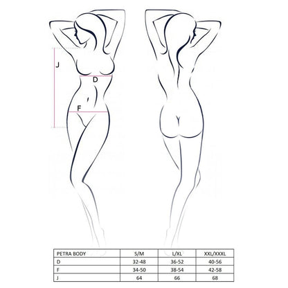 Розпродаж!!! Боді-монокіні з глибоким декольте PETRA BODY black XXL/XXXL — Passion Exclusive