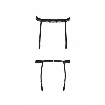 Пояс-стрепи для панчіх Passion Exclusive SHELLY GARTER BELT L/XL, black