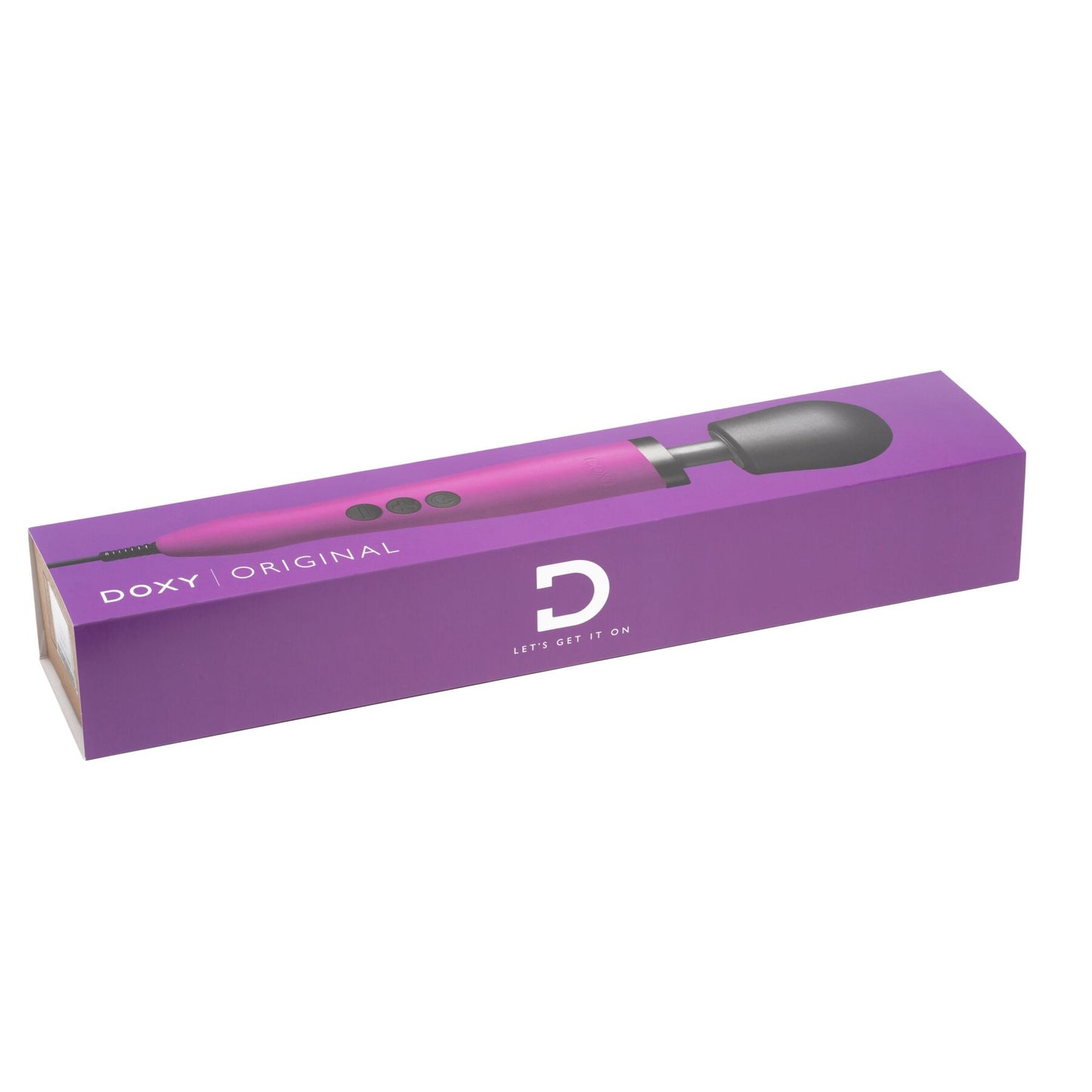 Вібромасажер DOXY Original Purple, дуже потужний, живлення 220В, пульсівні вібрації