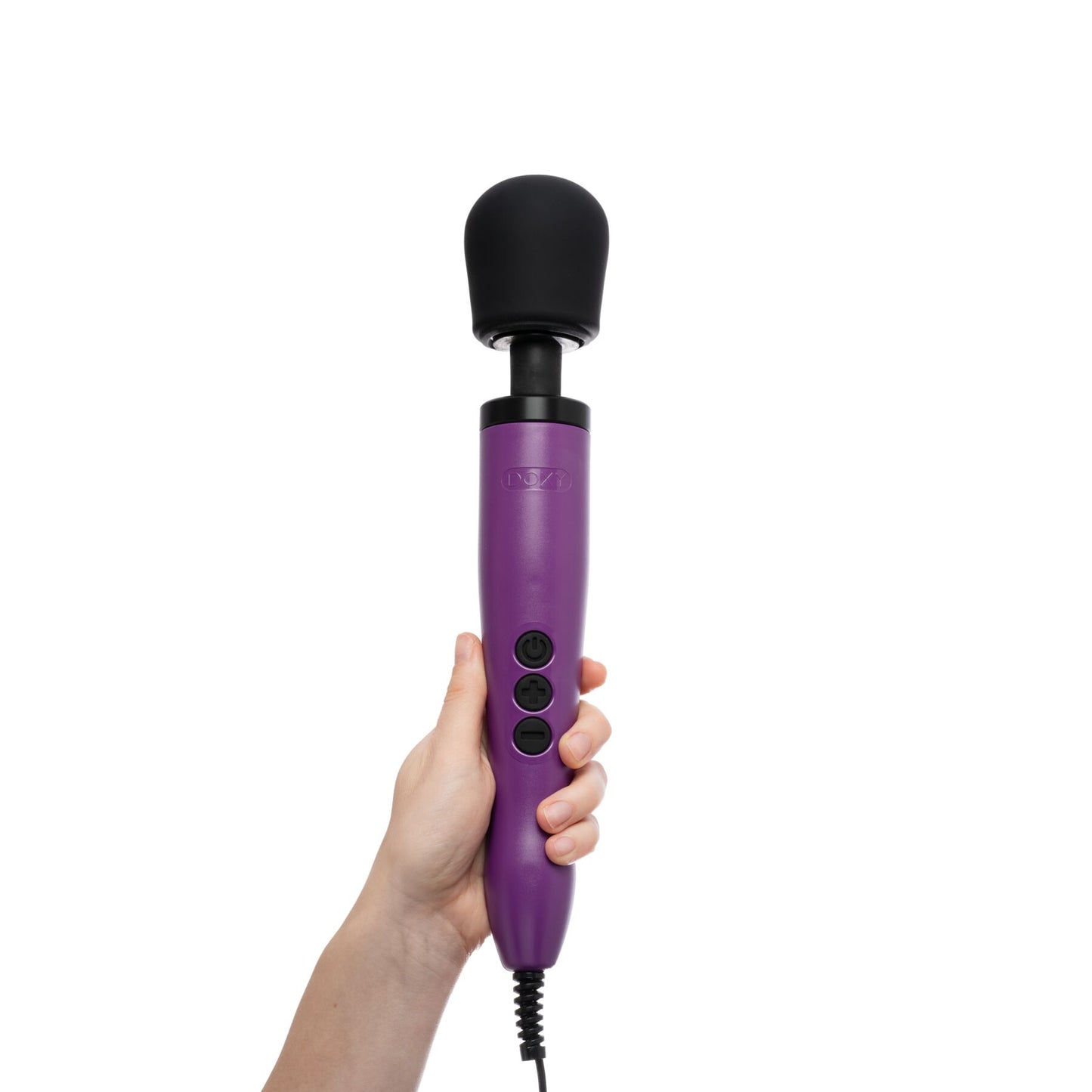 Вібромасажер DOXY Original Purple, дуже потужний, живлення 220В, пульсівні вібрації