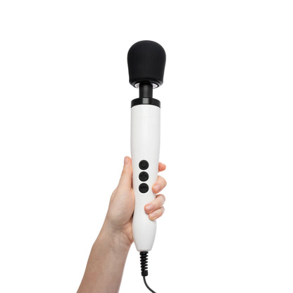 Вібромасажер DOXY Original White, дуже потужний, живлення 220В, пульсівні вібрації