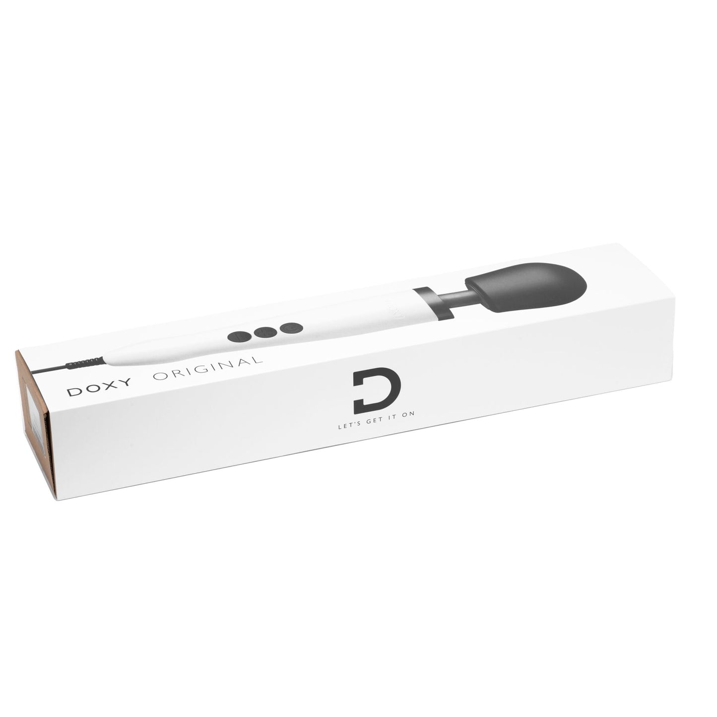 Вібромасажер DOXY Original White, дуже потужний, живлення 220В, пульсівні вібрації