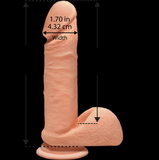 Фалоімітатор Doc Johnson The D - Perfect D - 7 Inch With Balls - ULTRASKYN, діаметр 4,5 см