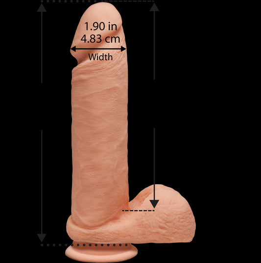 Фалоімітатор Doc Johnson The D - Perfect D - 8 Inch With Balls - ULTRASKYN, діаметр 5,1 см