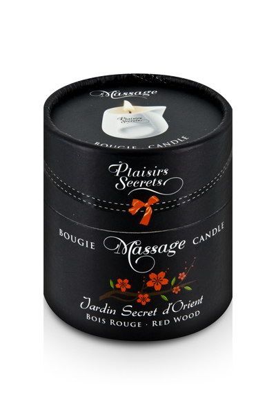 Масажна свічка Plaisirs Secrets Red Wood (80 мл) подарункове паковання, керамічний посуд