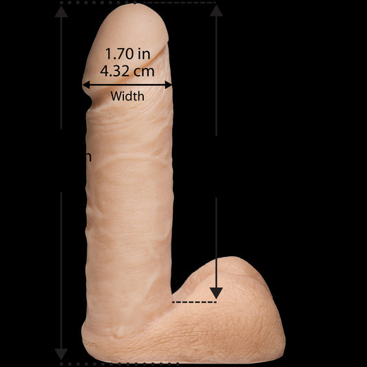 Фалоімітатор Doc Johnson Platinum TRUSKYN - The Tru Ride 6 Inch, діаметр 4,3 см, двошаровий силікон