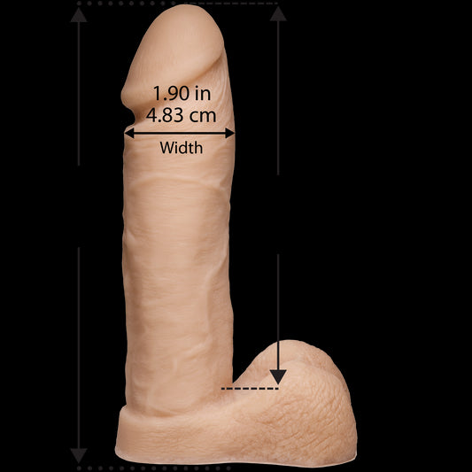 Фалоімітатор Doc Johnson Platinum TRUSKYN - The Tru Ride 8 Inch, діаметр 4,8 см, двошаровий силікон