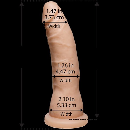 Фалоімітатор Doc Johnson Platinum TRUSKYN - The Tru Ride Slim 7 Inch, діаметр 4,4 см, двошаровий