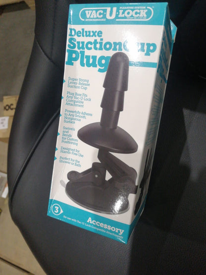 Кріплення для душу з присоскою Doc Johnson Vac-U-Lock - Deluxe Suction Cup Plug (м'ята упаковка!!!)