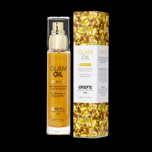 Олія для тіла з блиском EXSENS Glam Oil 50мл, з мигдальною олією, без парабенів і феноксіетанолу