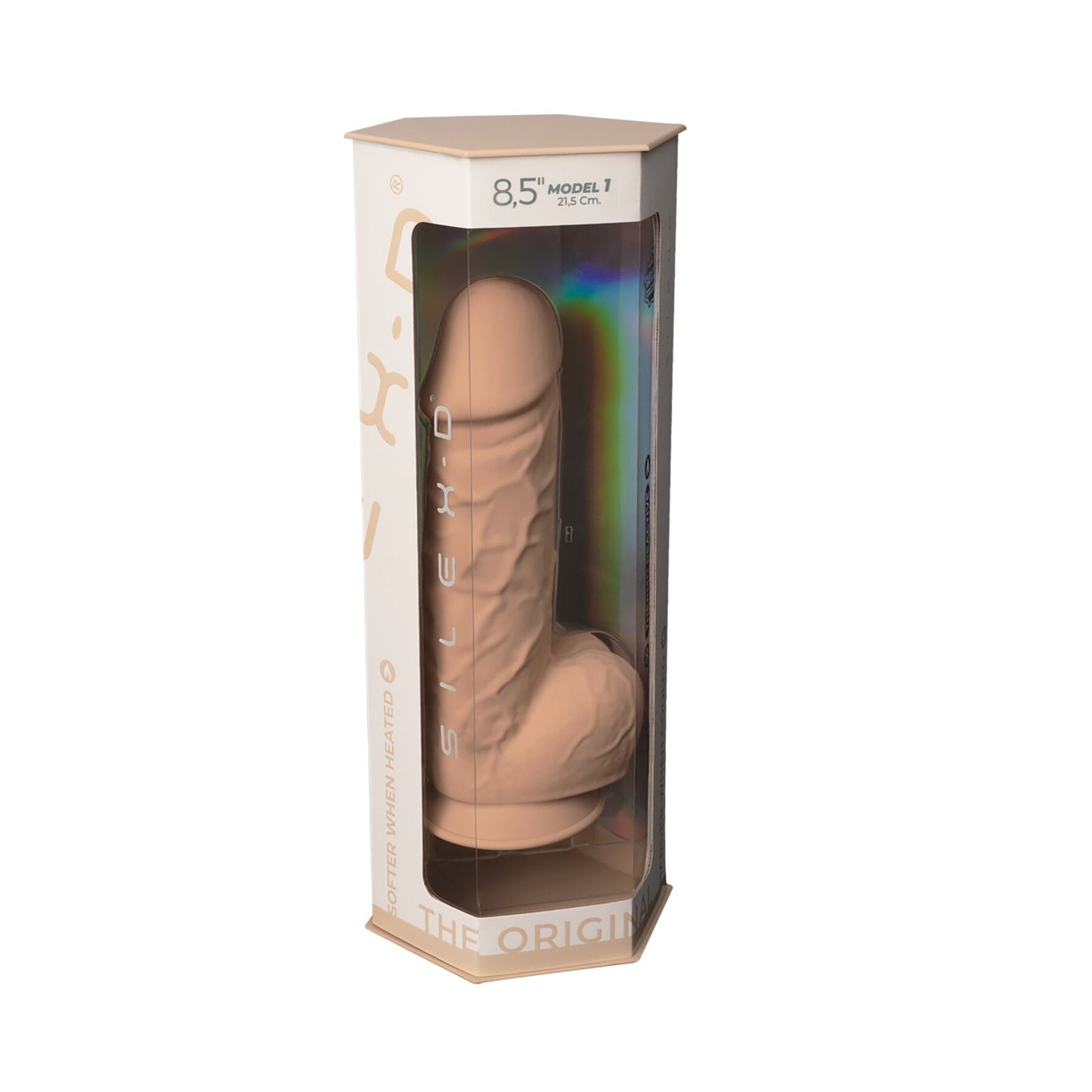 Фалоімітатор SilexD Norman Flesh (MODEL 4 size 8.5in), двошаровий, силікон + Silexpan, діаметр 5 см