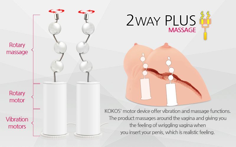 Мастурбатор Kokos Juilana Breast 2WayPlus з функцією масажу та вібрацією