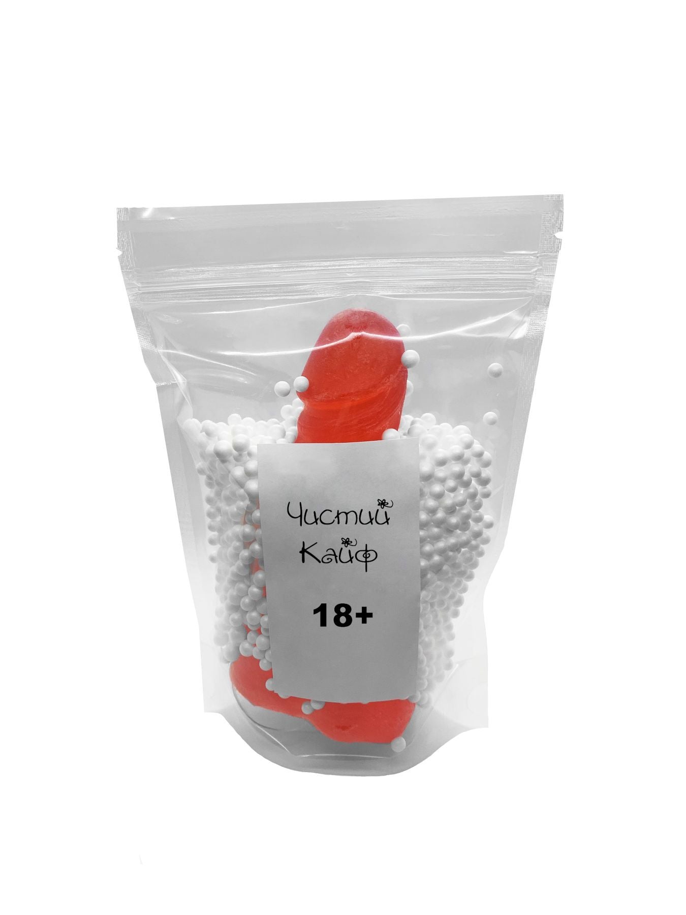 Крафтове мило-член із присоскою Чистий Кайф Red size M, натуральне