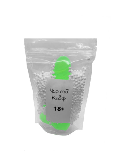 Крафтове мило-член із присоскою Чистий Кайф Green size M, натуральне