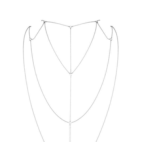 Ланцюжок для спини Bijoux Indiscrets Magnifique Back and Cleavage Chain - Silver, прикраса для тіла