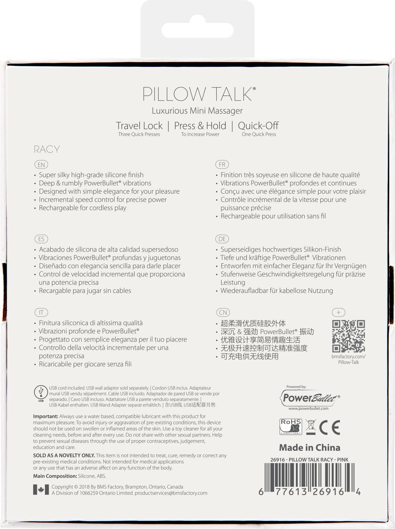 Розкішний вібратор Pillow Talk - Racy Pink з кристалом Swarovski для точки G, подарункове паковання