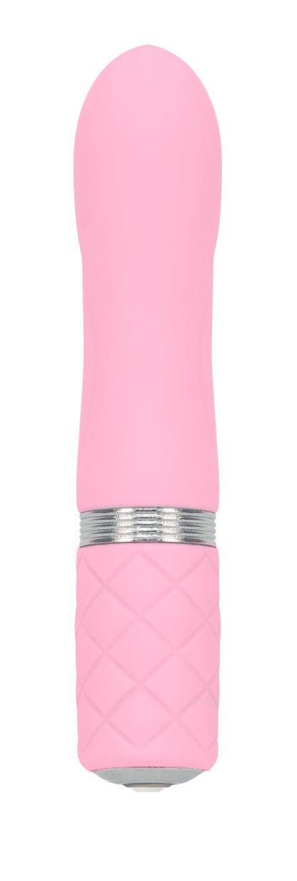 Розкішний вібратор PILLOW TALK - Flirty Pink з кристалом Swarovski, гнучка головка