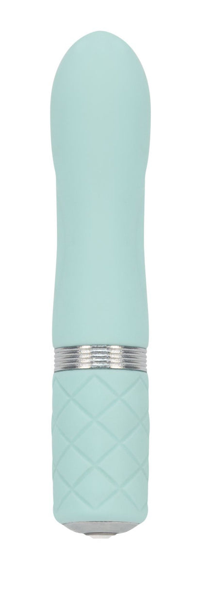 Розкішний вібратор PILLOW TALK - Flirty Teal з кристалом Swarovski, гнучка головка