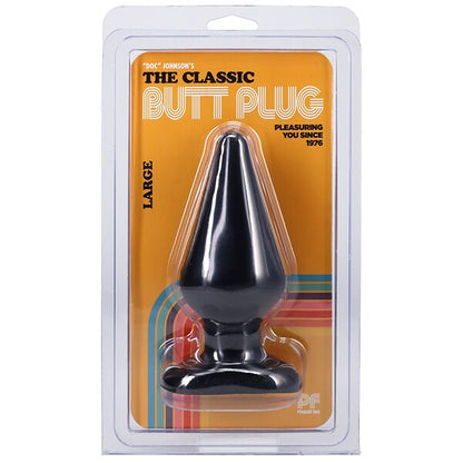 Анальна пробка Doc Johnson Smooth Classic Large - Black, макс. діаметр 5,7 см